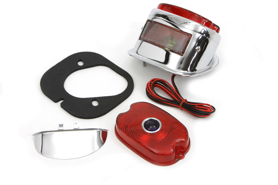 Chrome 1955 Style Tail Lamp Kit for 1955-1972 FL & XL