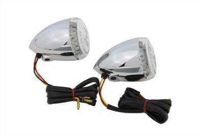 Front LED Turn Signal Lamp Torpedo Style for FXSTD 2000-UP