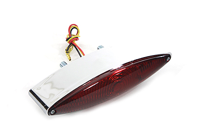 Chrome Snake Eye Style LED Tail Lamp for Harley and Custom