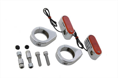 Turn Signal Kit Front with 41mm Fork Clamps for Harley Big Twins
