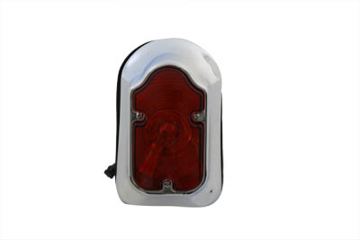 Large Chrome Tombstone Tail Light Lamp Assembly for Harley