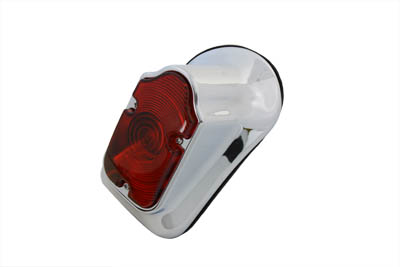 Large Chrome Tombstone Tail Light Lamp Assembly for Harley