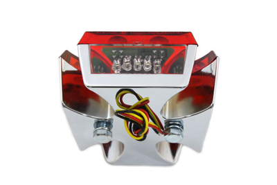 Maltese LED Tail Lamp with Red Lens for Harley and Custom