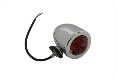 Red Chrome Bullet Marker Lamp LED for Harley and Customs