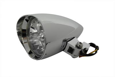 Chrome Billet 4 1/2" Round Headlight for Harley Customs