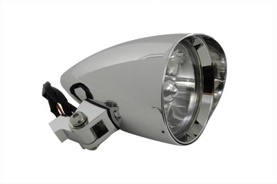 Chrome Billet 4 1/2" Round Headlight for Harley Customs