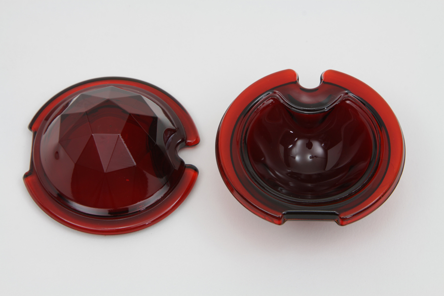 FL 1949-1985 Taillamp Lens Set Faceted Red