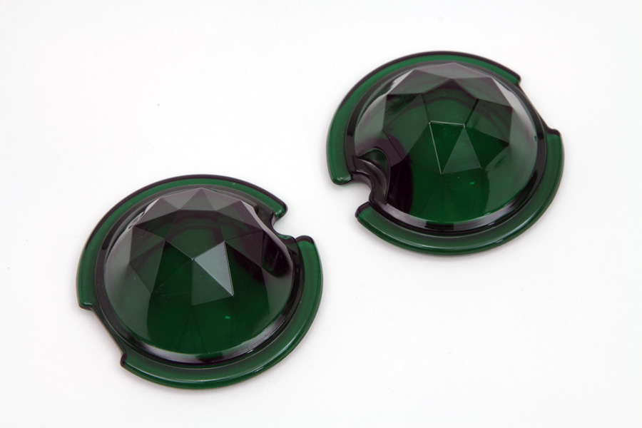 FL 1949-1985 Taillamp Lens Set Faceted Green
