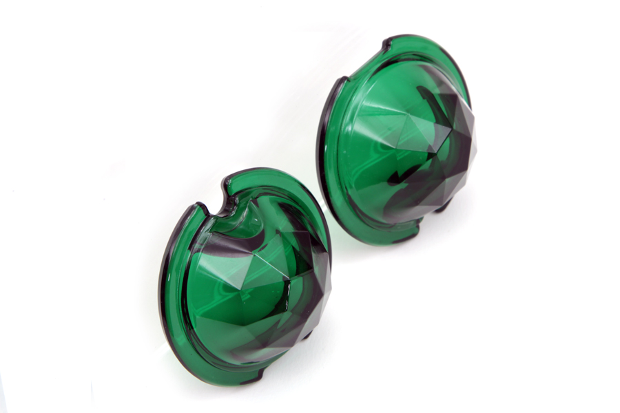 FL 1949-1985 Taillamp Lens Set Faceted Green