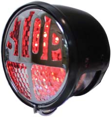 Chrome Stop LED Round Tail Lamp for Harley Custom