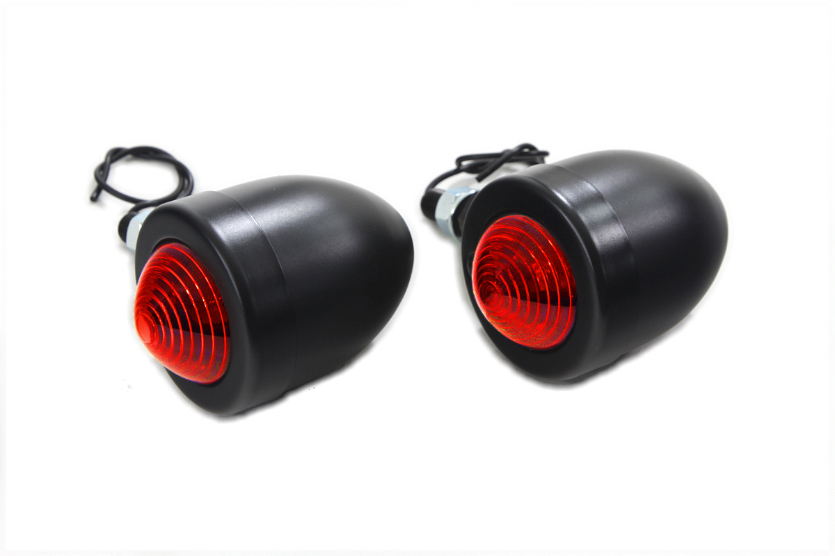 Black Red Marker Lamp Set With Single Stem