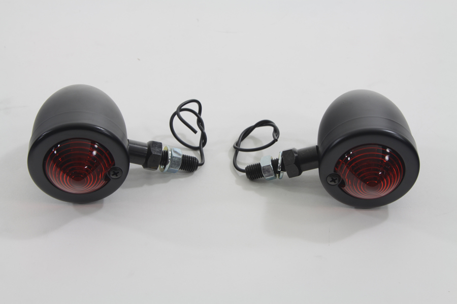 Black Red Marker Lamp Set With Single Stem