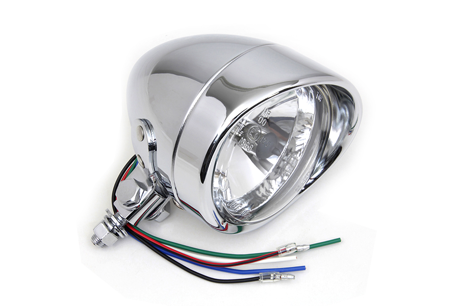 4" Round Headlamp 12 Volt, 60/55 Watt Bulb, Clear Lens