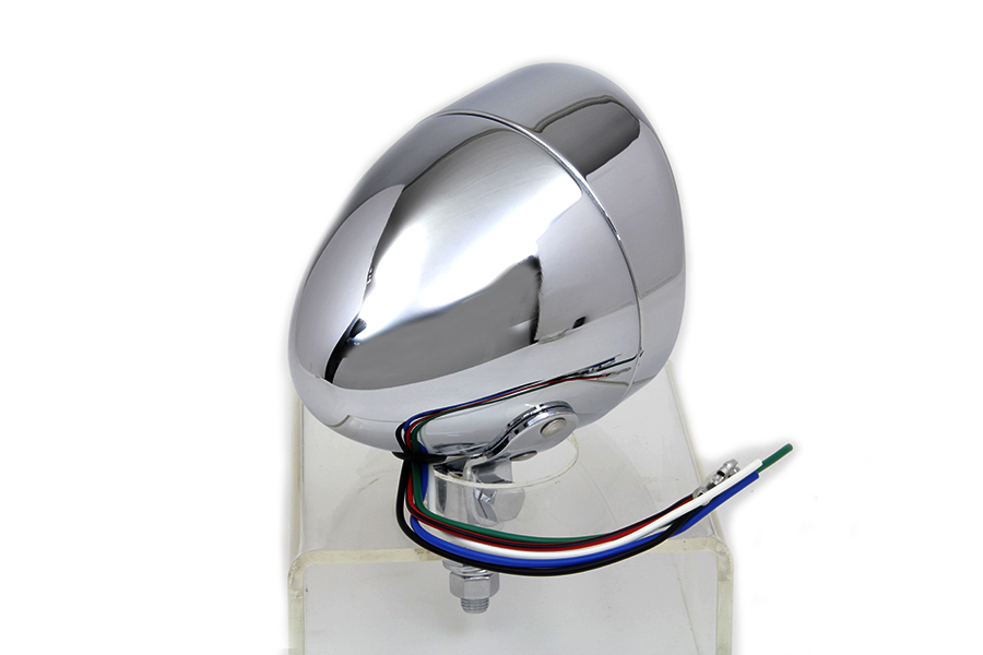 4" Round Headlamp 12 Volt, 60/55 Watt Bulb, Clear Lens