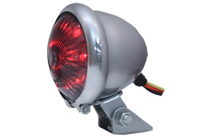 Round LED Tail Lamp with Smoked Lens 2-1/4" x 2-1/4"