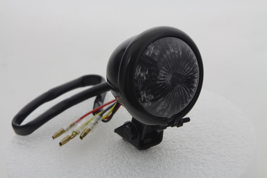 Round LED Tail Lamp with Smoked Lens for Harley Big Twins
