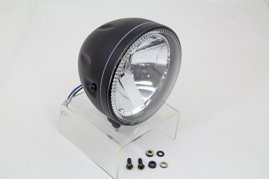 5-3/4" LED Headlamp Unit Black, 60/55 Watt H-4 Bulb