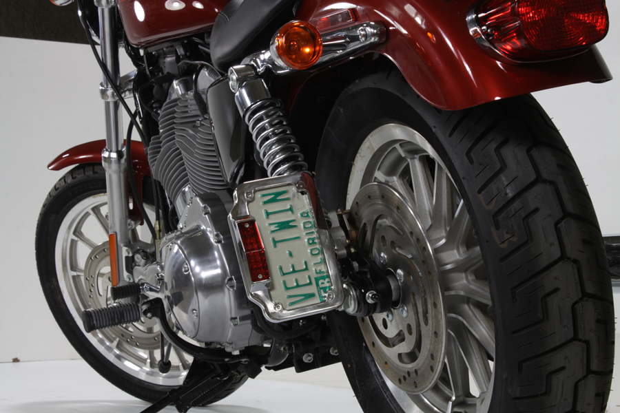 Chrome Side Mount Taillamp Plate Set for Harleys & Customs