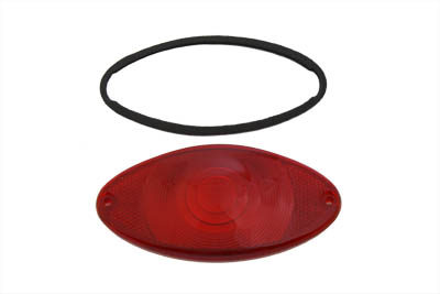 Tail Lamp Lens Cateye Style Red Chrome for Harleys