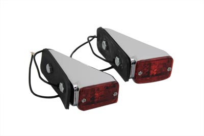 Marker Lamp Set Flush Mount Red for Harley and Custom