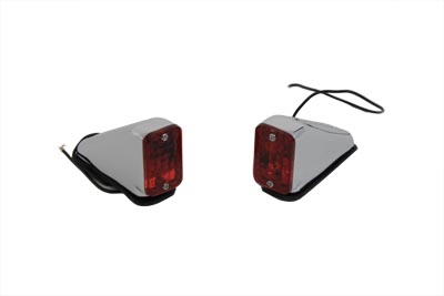 Marker Lamp Set Flush Mount Red for Harley and Custom