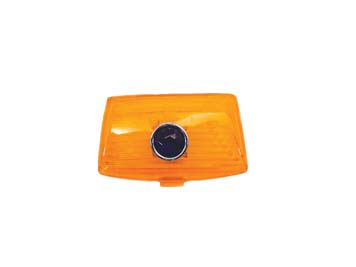 Amber Front Fender Tip Lens with Blue Dot for 1980-UP Big Twin