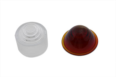Tail Lamp Lens Set Cone Style Glass Red & Clear 1935-38 VL & UL