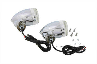 Bullet Turn Signal Set Red LED with Mount for FL 1965-1984