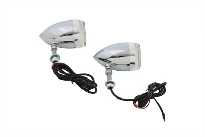 Bullet Turn Signal Set Red LED with Short Stud