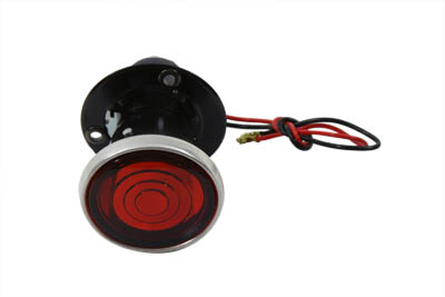 Black 2 inch Round Tail Lamp with Bulb and Round base