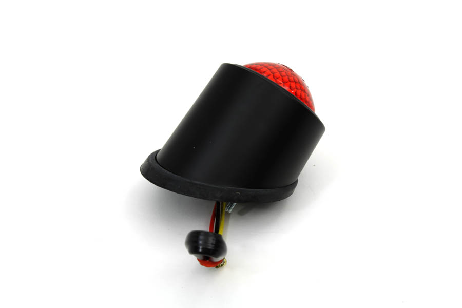 Black Tear Drop LED Tail Lamp with Red Lens