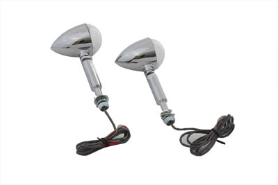 Long Stud Red LED Bullet Turn Signal Set for Harley Custom