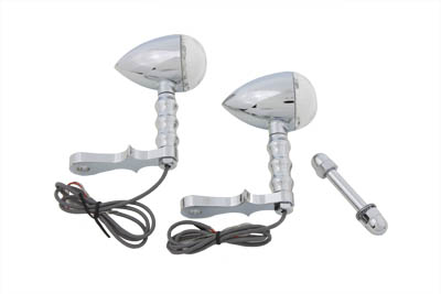 LED Bullet Turn Signal Set w/ Headlamp Mount for Harley & Custom