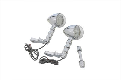 LED Bullet Turn Signal Set w/ Headlamp Mount for Harley & Custom