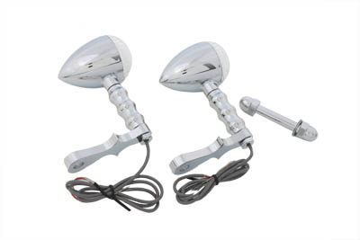 LED Bullet Turn Signal Set w/ Headlamp Mount for Harley & Custom