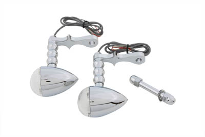 LED Bullet Turn Signal Set w/ Headlamp Mount for Harley & Custom