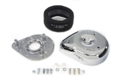 Chrome S&S Air Cleaner Assembly for Harley Super B & L Carb
