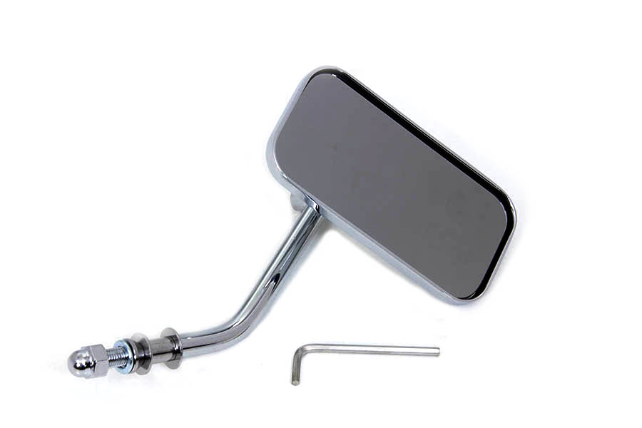 Chrome Rectangle Mirror with 2" x 4-1/4" Glass