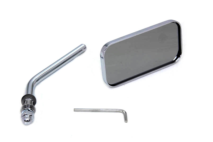 Chrome Rectangle Mirror with 2" x 4-1/4" Glass
