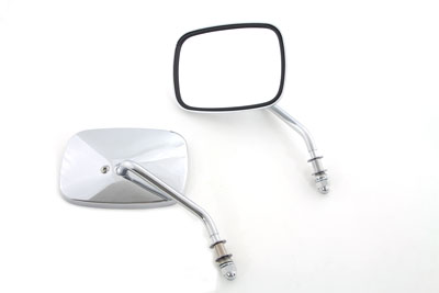 Replica Swivel Mirror Set w/ Short Stem, Chrome 1965-UP Harley