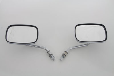 Replica Swivel Mirror Set w/ Short Stem, Chrome 1965-UP Harley