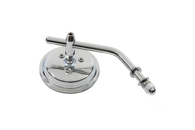 Chrome 3" Round Mini Mirror with Stock Stem for Harley Custom