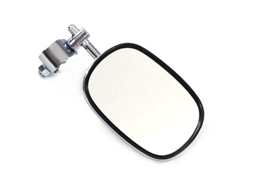 Chrome Rectangle Clamp-on Mirror for Harley Custom