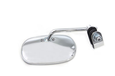 Chrome Rectangle Clamp-on Mirror for Harley Custom