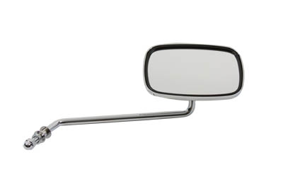 Chrome Rectangle Long Stem Right Side Mirror for Harley Custom