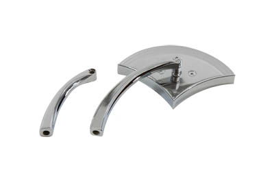 Chrome Axe Shape Slim Line Mirrors Set for Harley & Custom