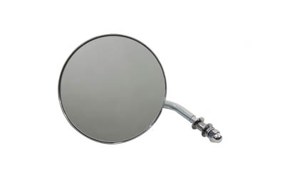 Chrome 4 1/2 inch Sliding Stem Round Mirror for Harley & Customs