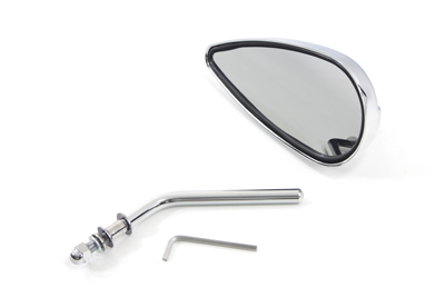 Chrome Retro Tear Drop Mirror for Harley and Custom