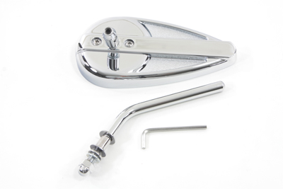 Chrome Retro Tear Drop Mirror for Harley and Custom