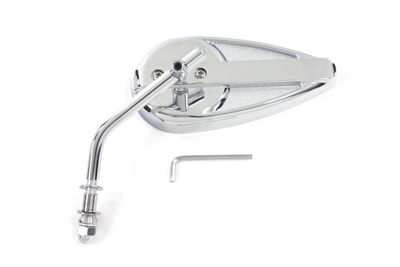 Chrome Retro Tear Drop Mirror for Harley and Custom